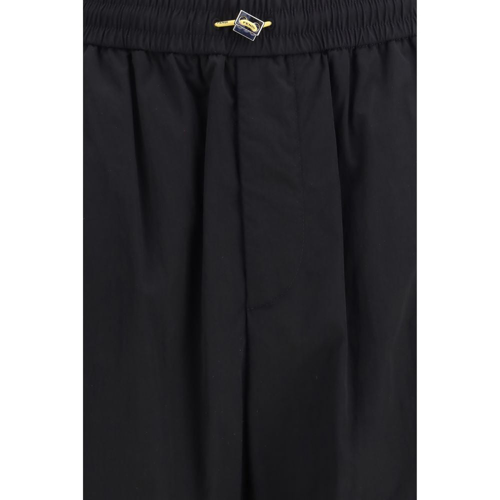 Fendi Black Polyamide Cargo Men's Pants