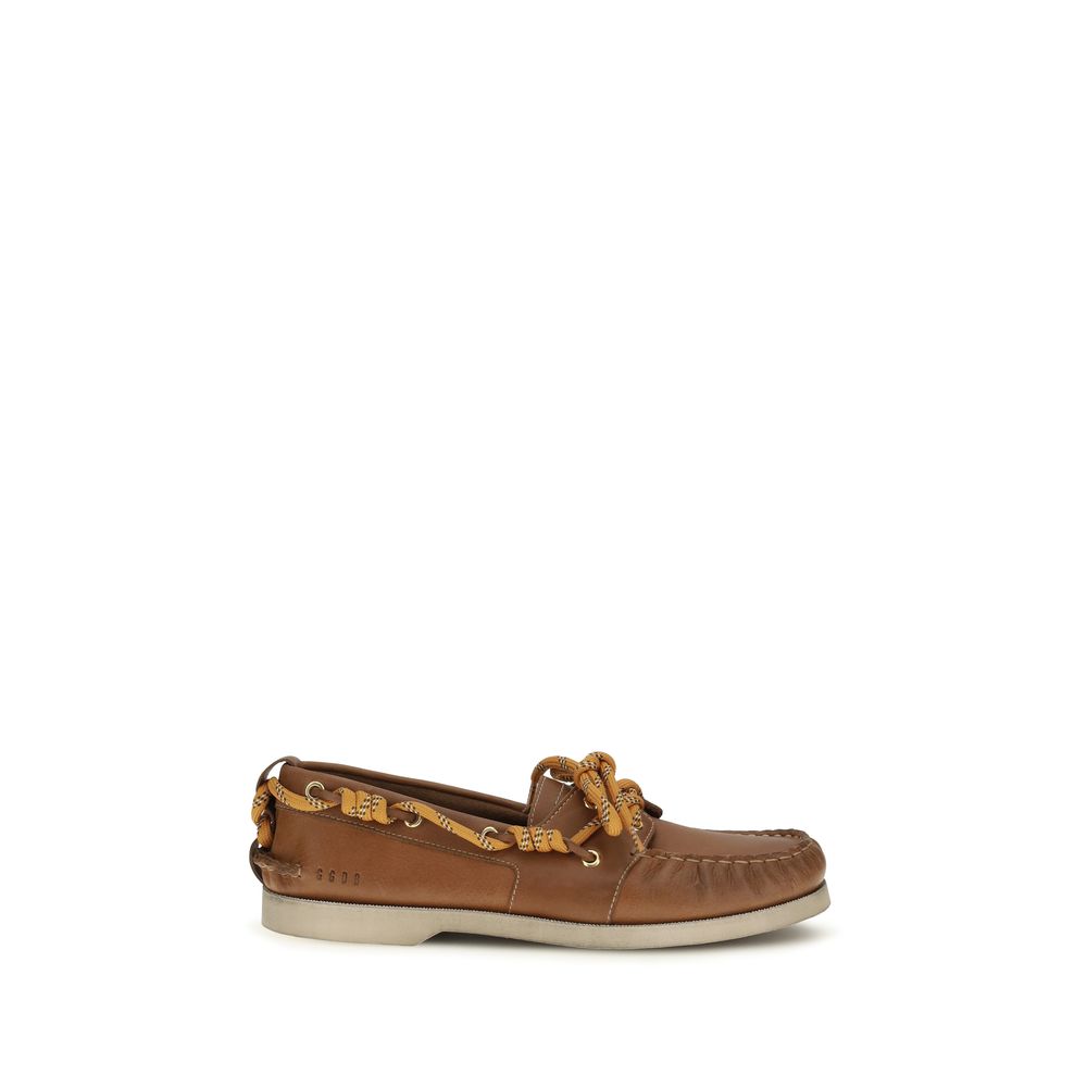 Golden Goose Brown Calf Leather Bos Taurus Slip-On Women's Loafers