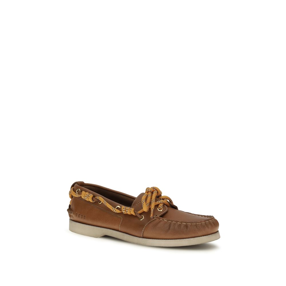 Golden Goose Brown Calf Leather Bos Taurus Slip-On Women's Loafers