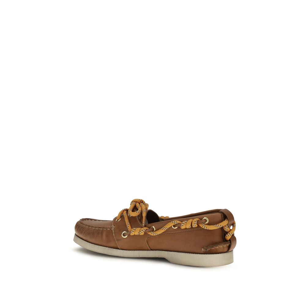 Golden Goose Brown Calf Leather Bos Taurus Slip-On Women's Loafers