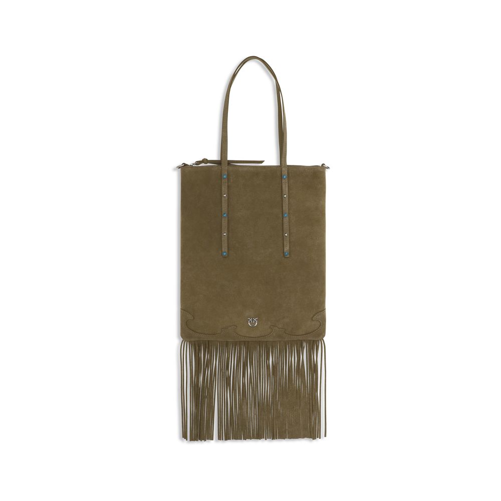 PINKO Bicolor Calf Leather Bos Taurus Shoulder Women's Bag