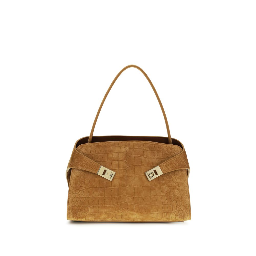 Ferragamo Beige Goatskin Shoulder Women's Bag