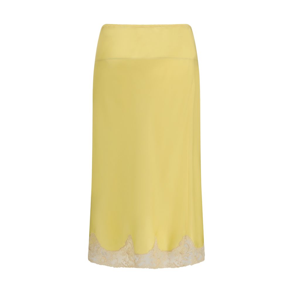 Saint Laurent Multicolor Silk Midi Women's Skirt