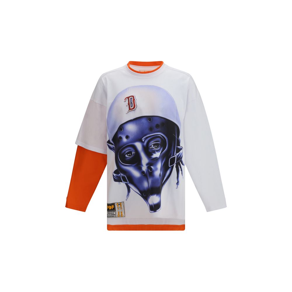 PDF Channel White Cotton Long Sleeve Men's T-Shirt