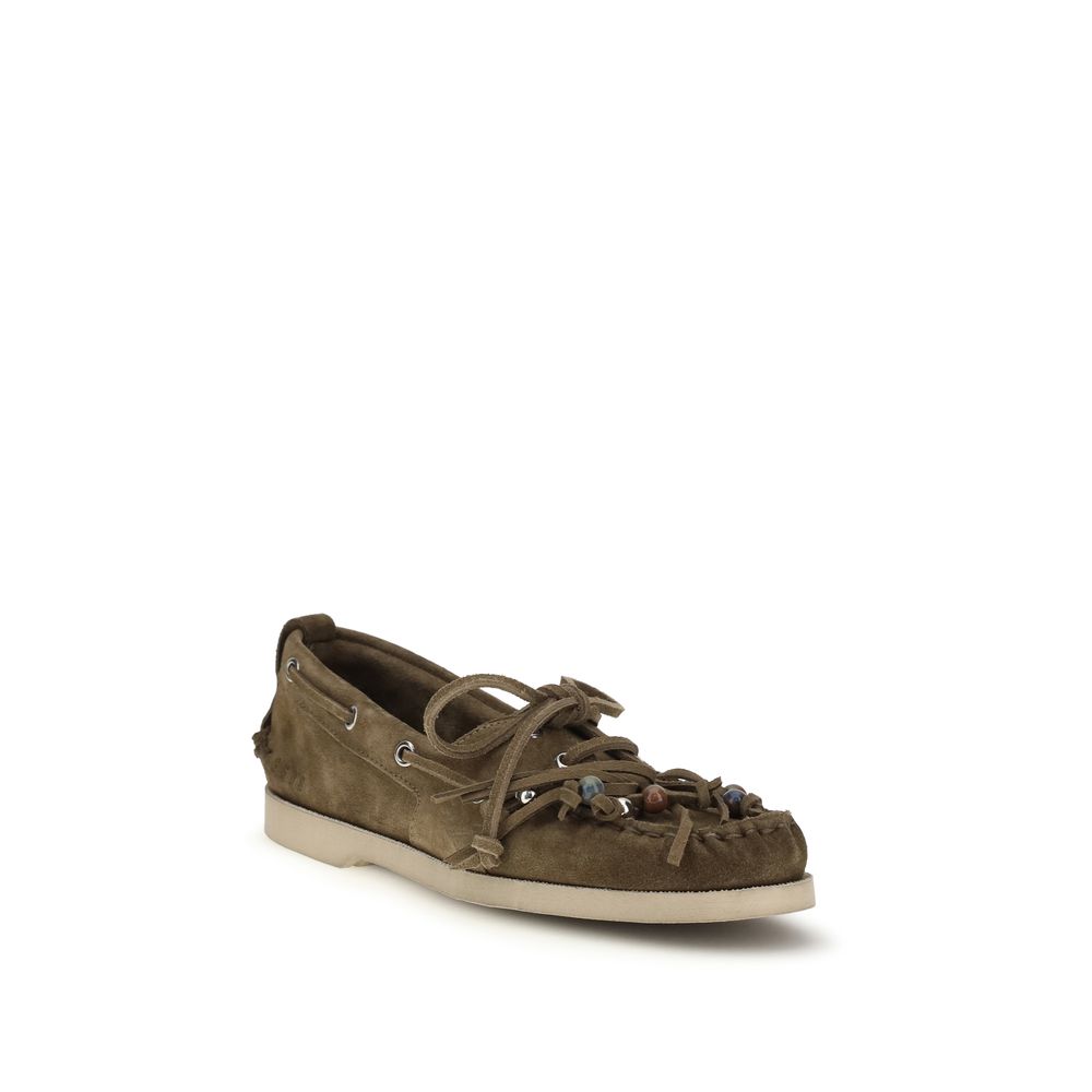 Golden Goose Bicolor Calf Leather Bos Taurus Slip-On Women's Loafers