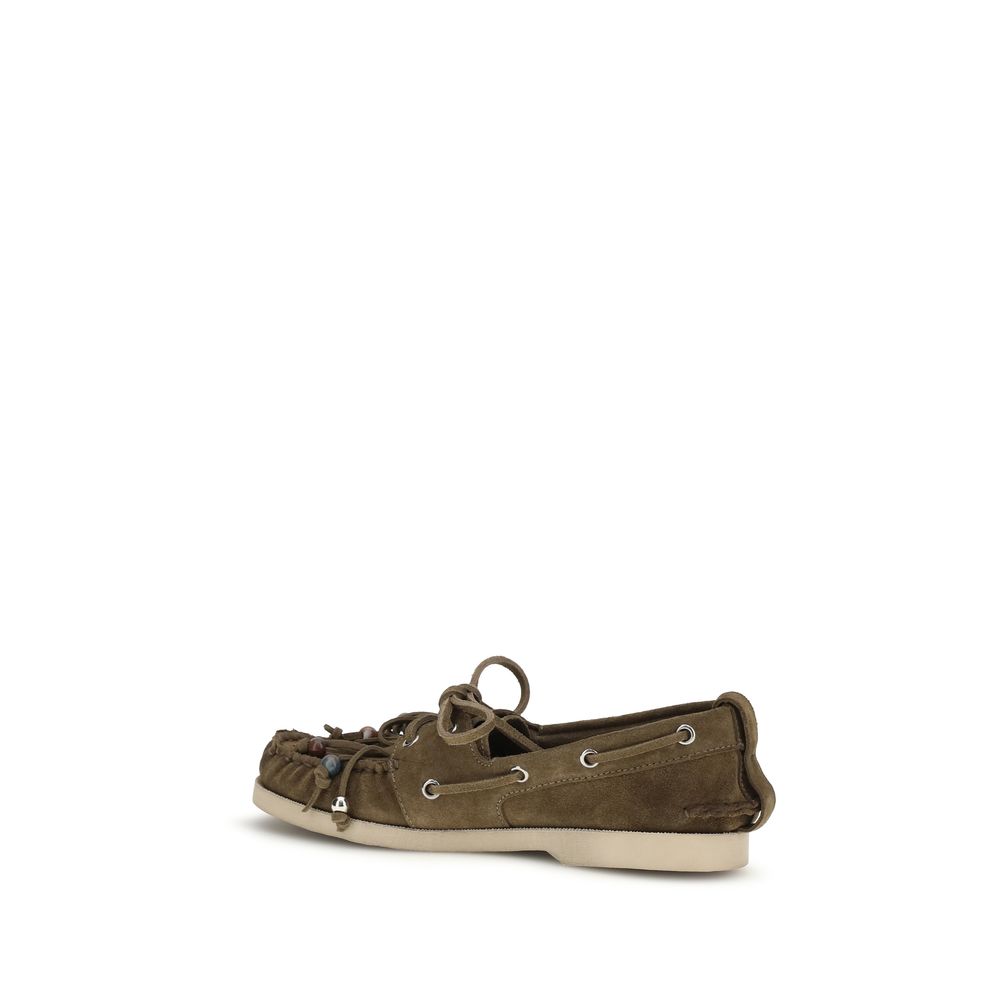 Golden Goose Bicolor Calf Leather Bos Taurus Slip-On Women's Loafers