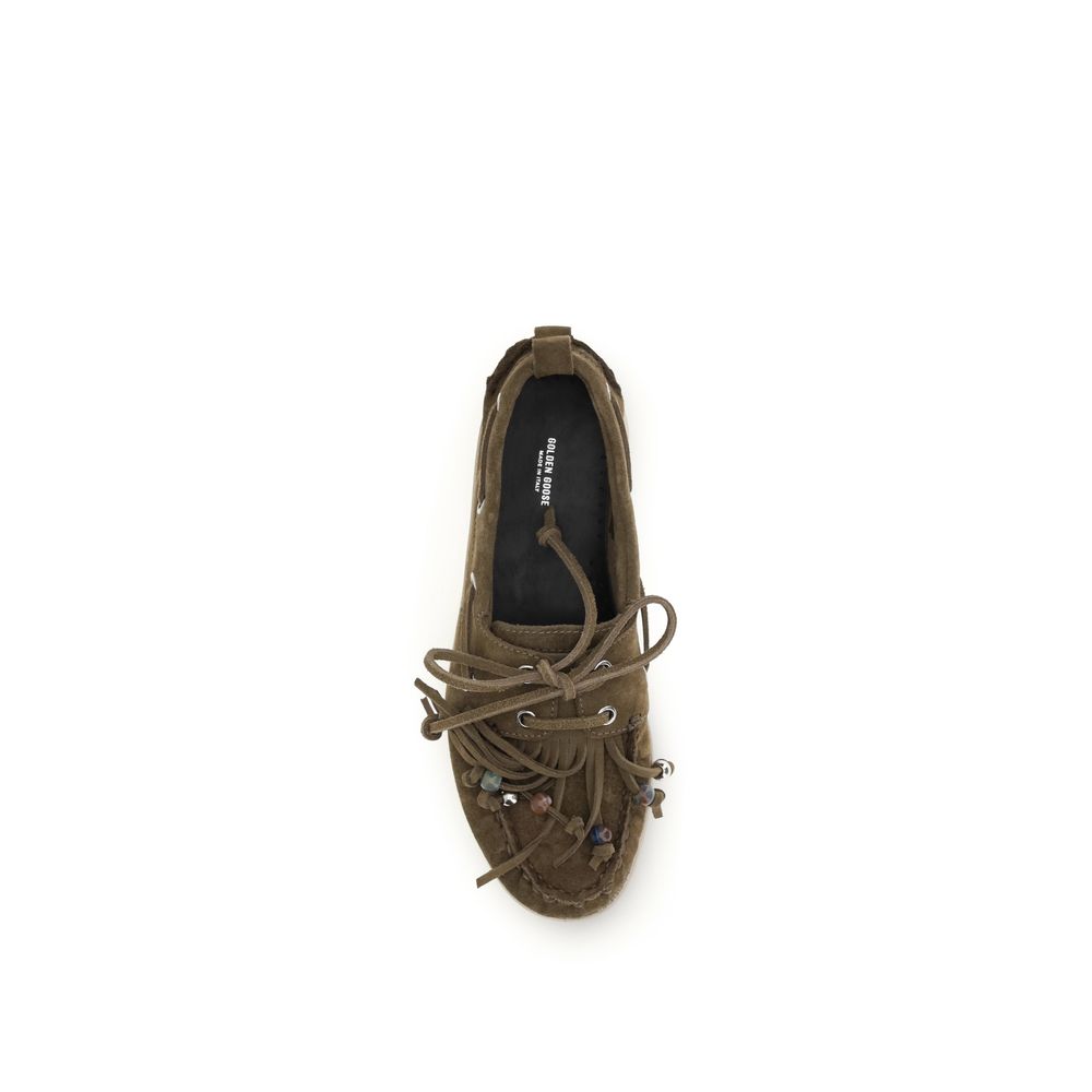 Golden Goose Bicolor Calf Leather Bos Taurus Slip-On Women's Loafers