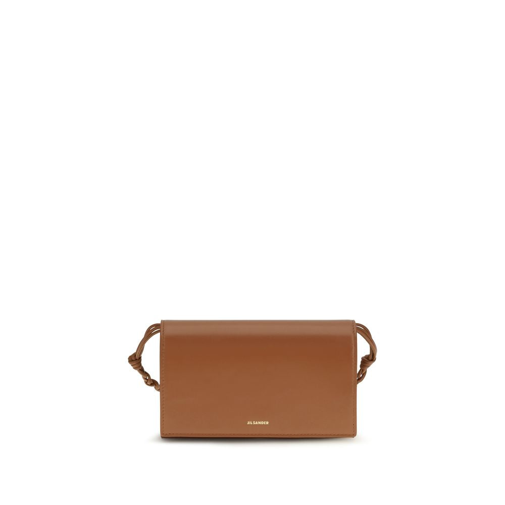 Jil Sander Brown Calf Leather Bos Taurus Women's Wallet