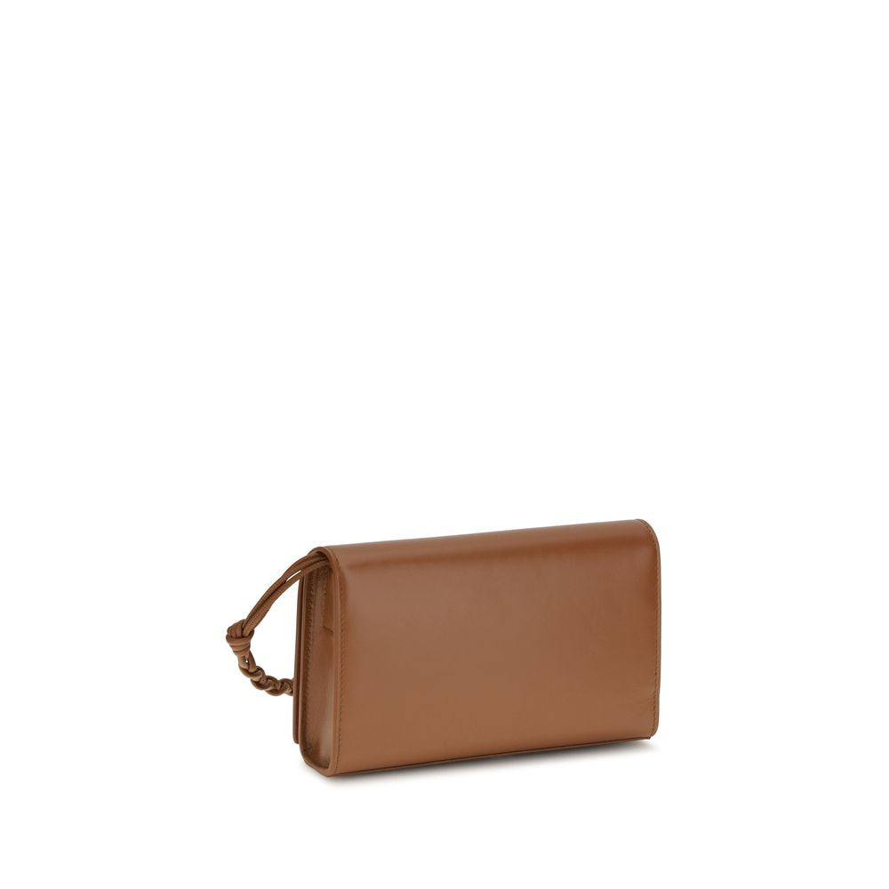 Jil Sander Brown Calf Leather Bos Taurus Women's Wallet