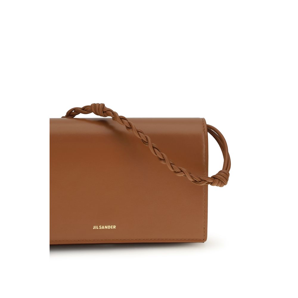 Jil Sander Brown Calf Leather Bos Taurus Women's Wallet
