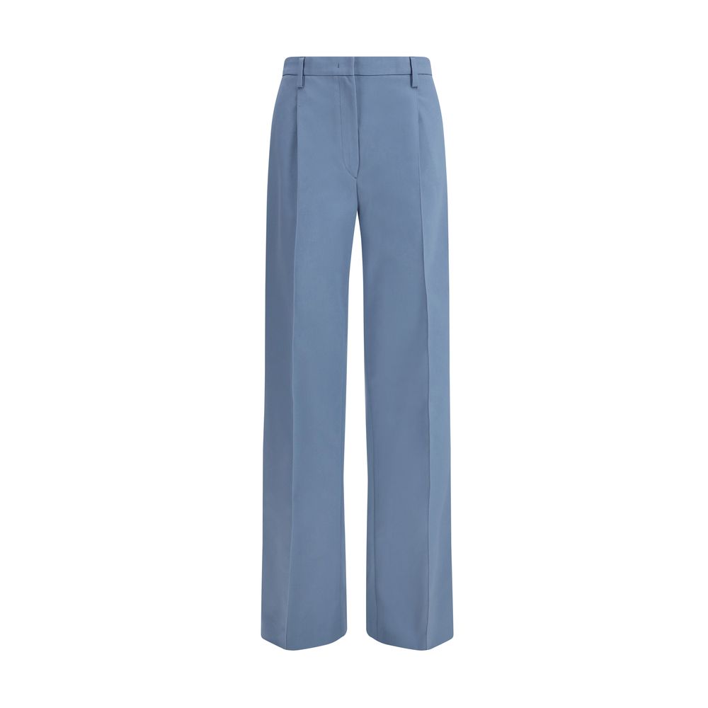 Prada Blue Cotton Chino Women's Pants