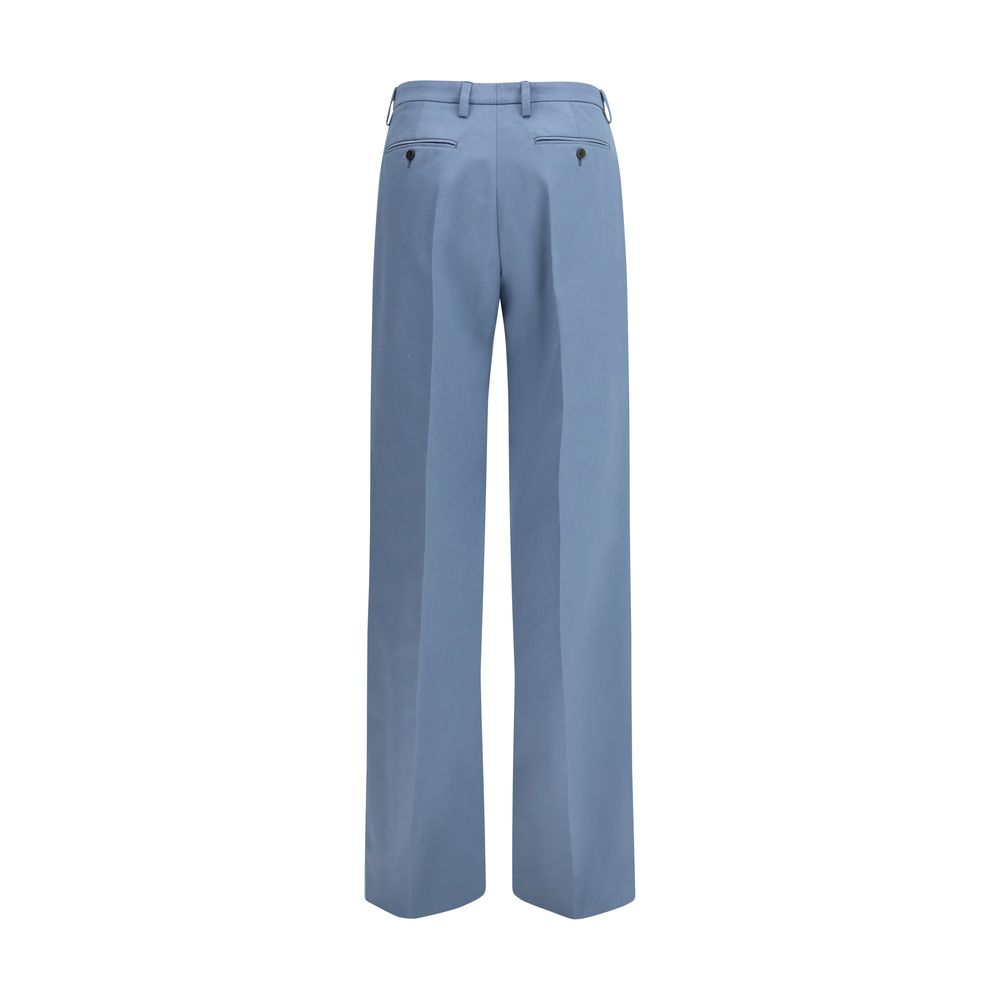 Prada Blue Cotton Chino Women's Pants