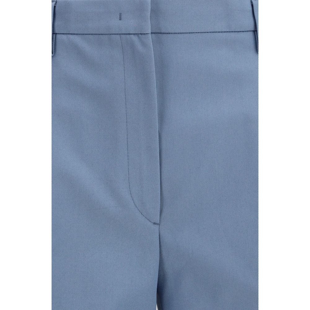 Prada Blue Cotton Chino Women's Pants