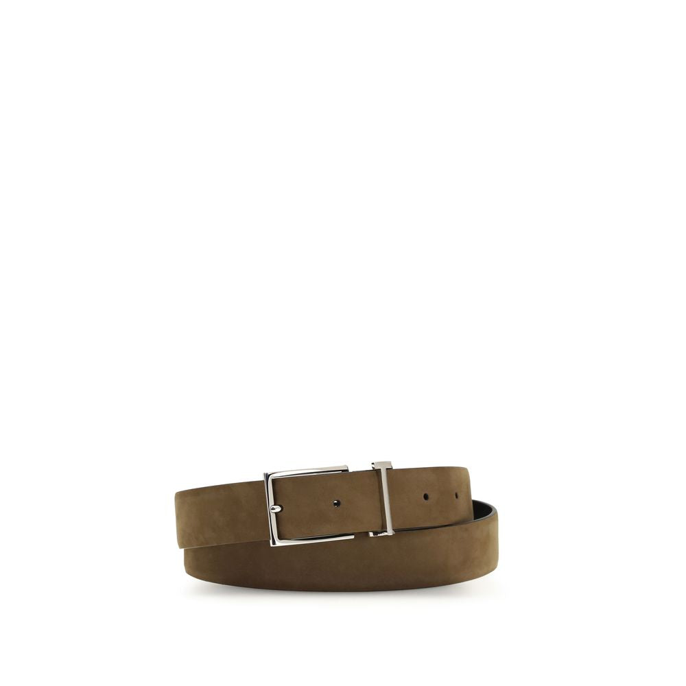 Tom Ford Brown Calf Leather Bos Taurus Regular Men's Belt