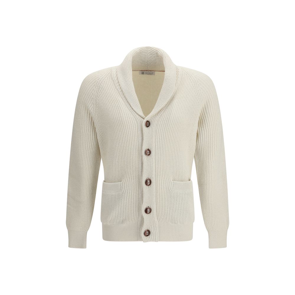 Brunello Cucinelli Beige Cotton Men's Cardigan