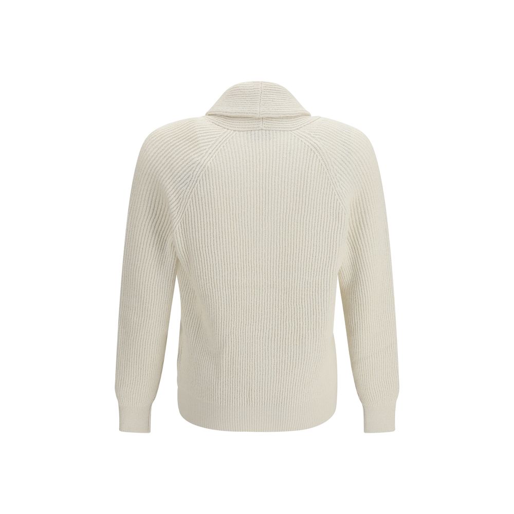 Brunello Cucinelli Beige Cotton Men's Cardigan
