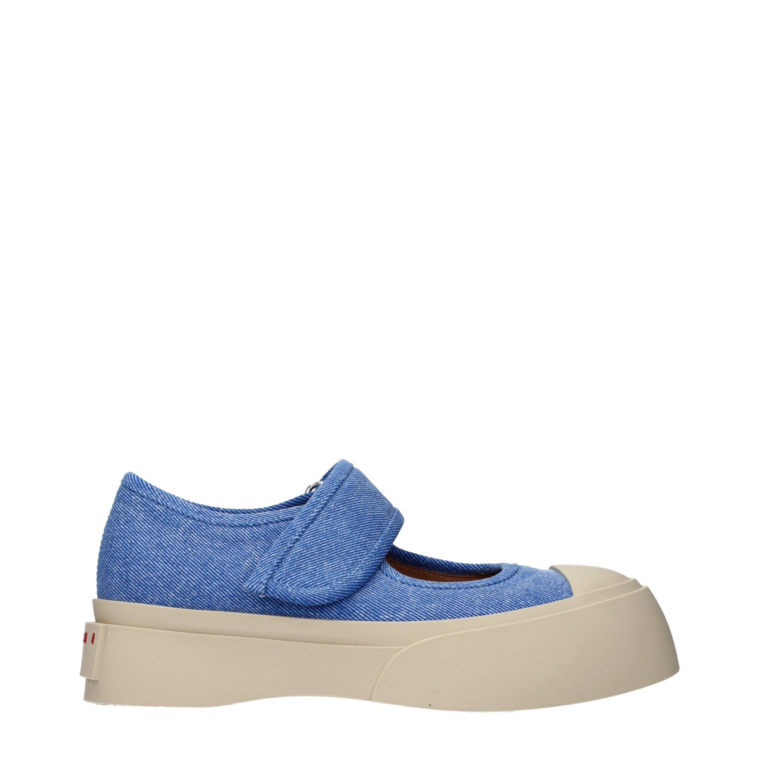 Marni Blue Fabric Low Top Women's Sneakers