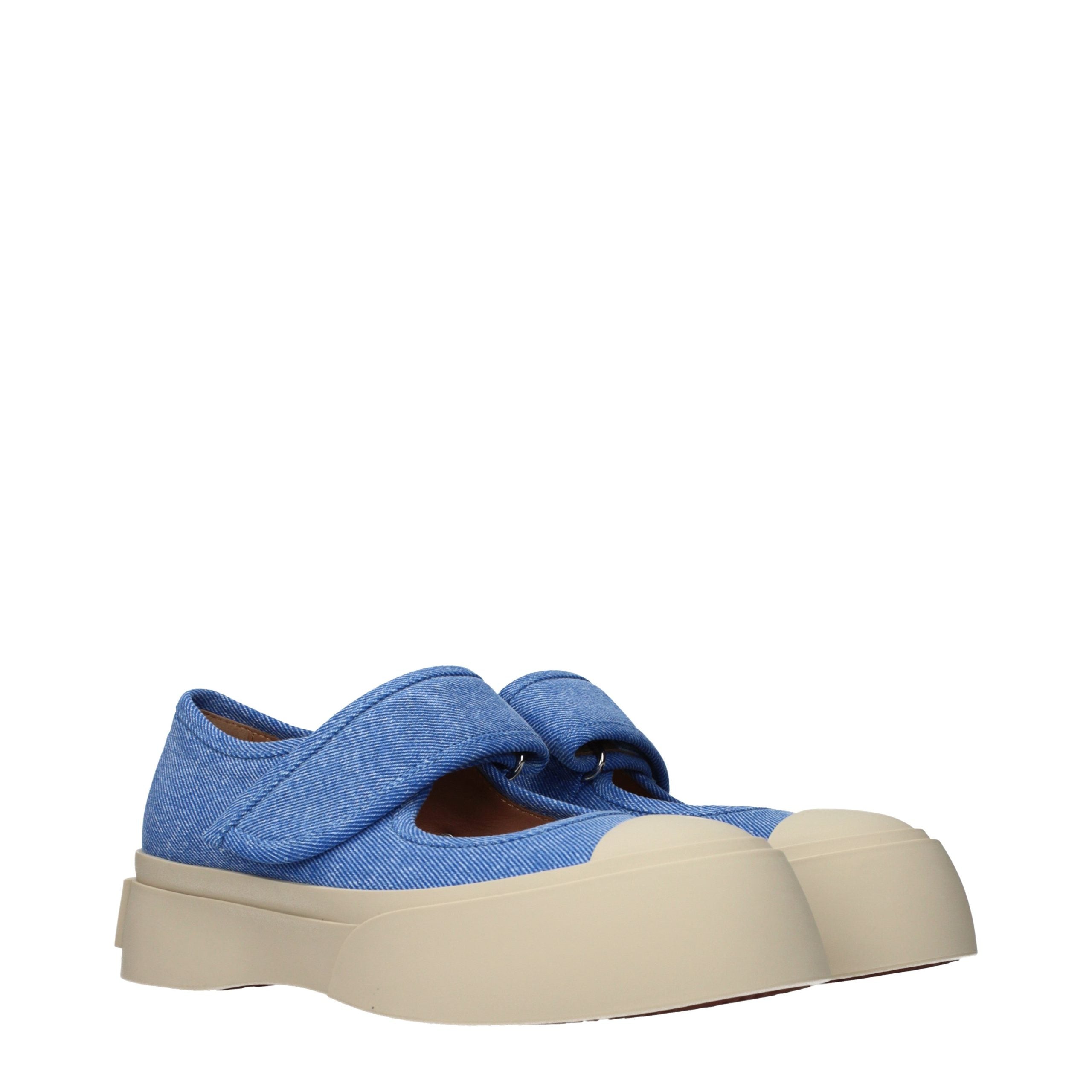 Marni Blue Fabric Low Top Women's Sneakers