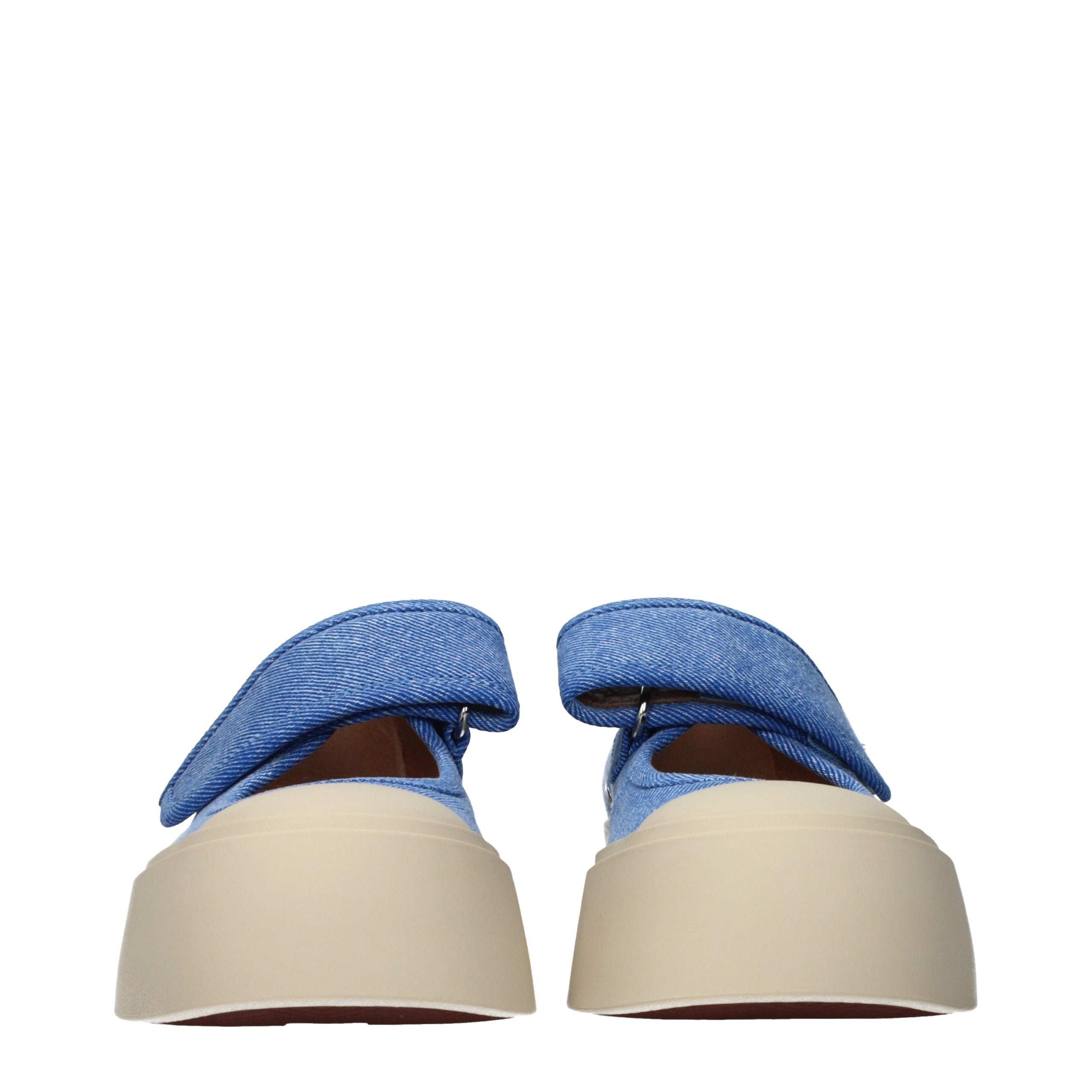Marni Blue Fabric Low Top Women's Sneakers