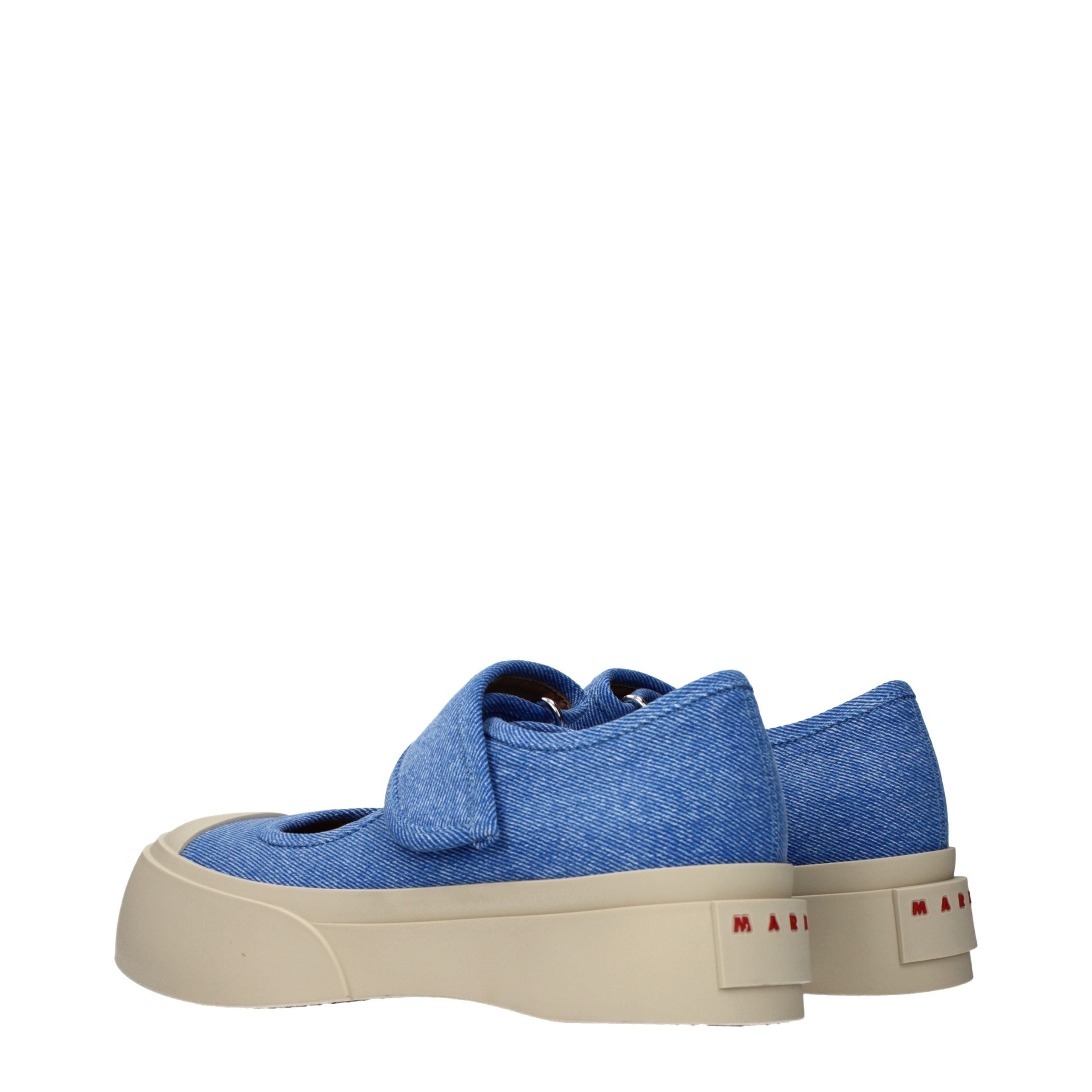Marni Blue Fabric Low Top Women's Sneakers