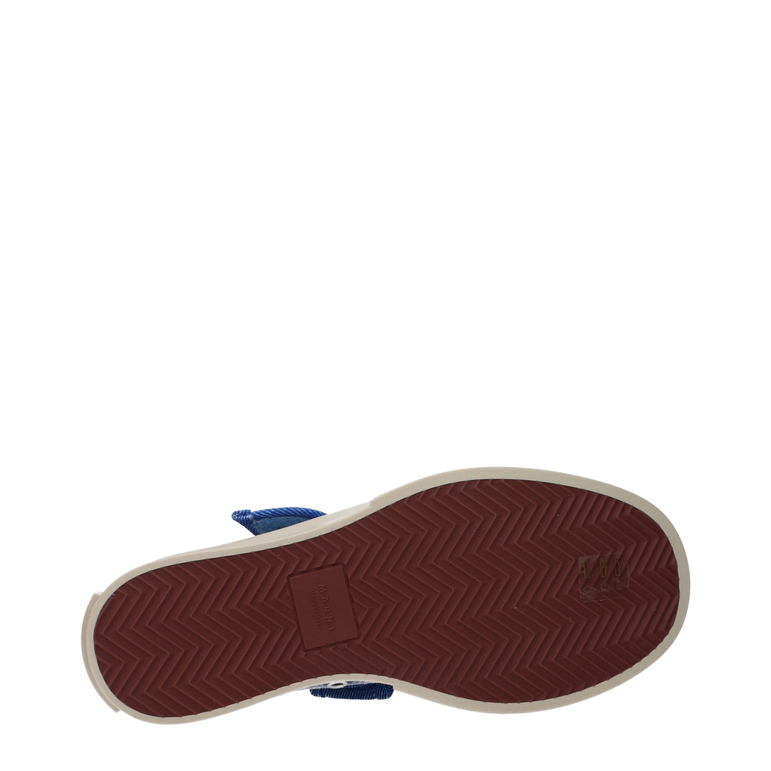 Marni Blue Fabric Low Top Women's Sneakers