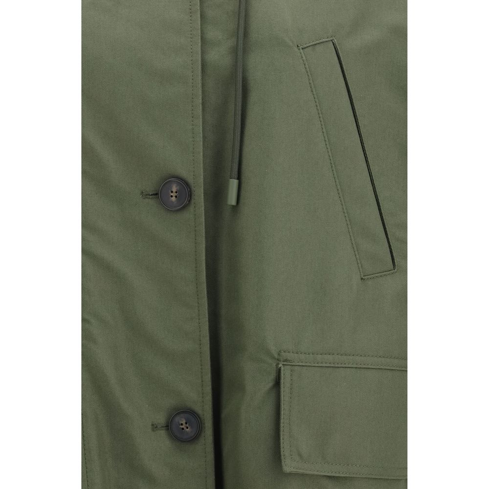 Max Mara Bicolor Cotton Trench Women's Coat