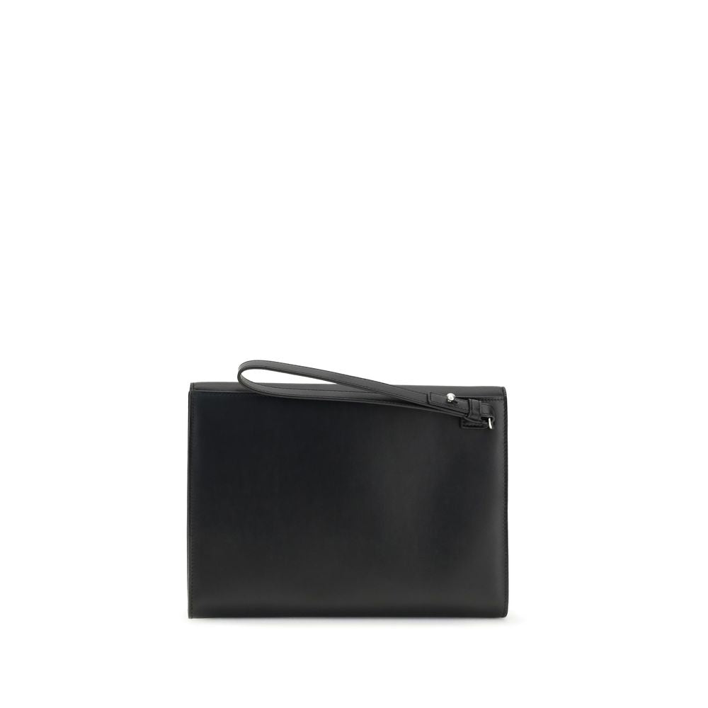 Ferragamo Black Calf Leather Bos Taurus Men's Wallet