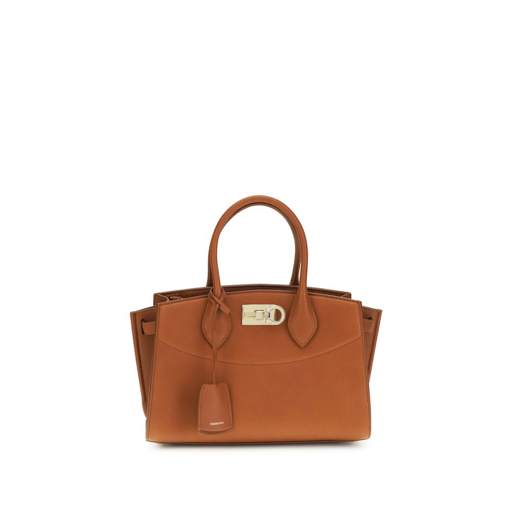 Ferragamo Brown Calf Leather Bos Taurus Women's Handbag