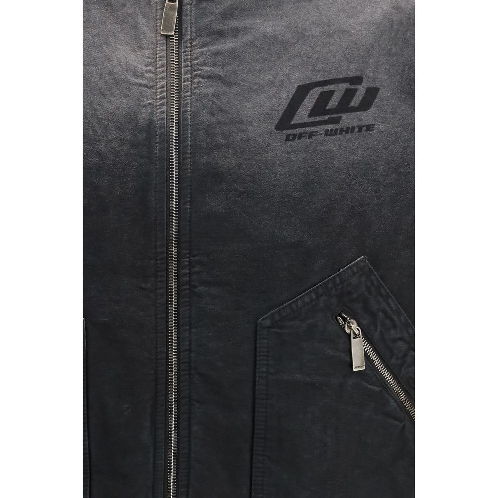 Off-White Black Cotton Men's Bomber