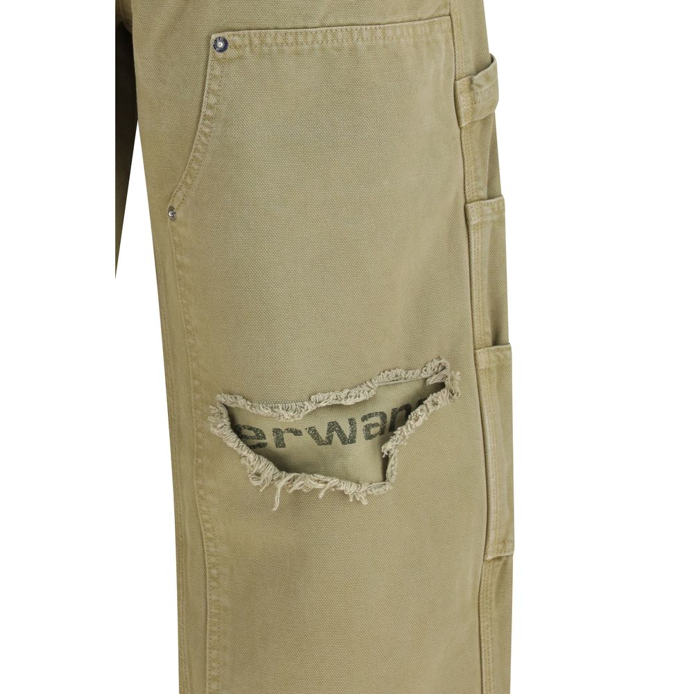 Alexander Wang Bicolor Cotton Cargo Women's Pants