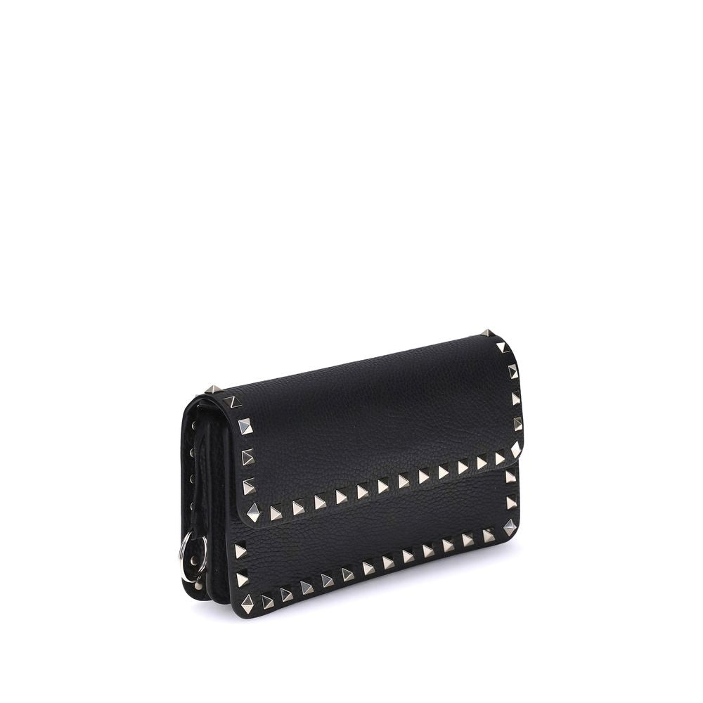 Valentino Garavani Black Calf Leather Bos Taurus Women's Wallet