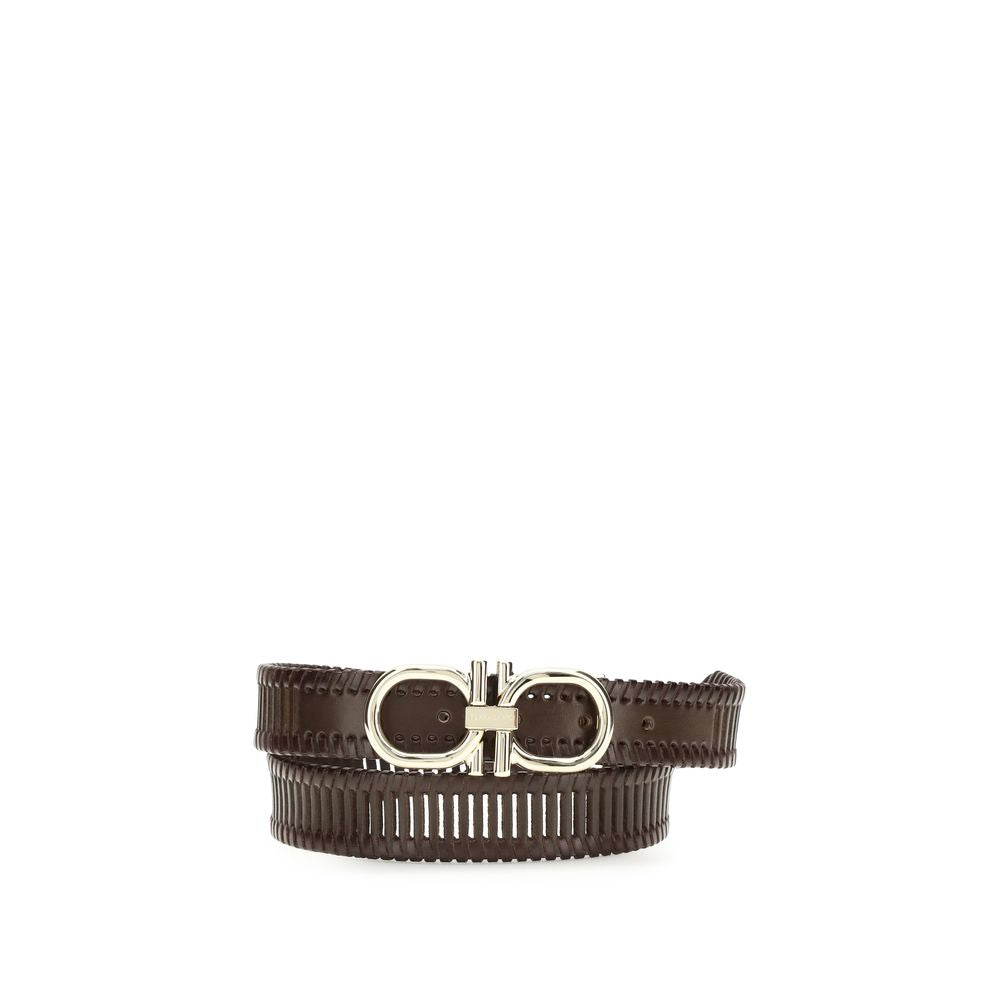 Ferragamo Brown Calf Leather Bos Taurus Regular Men's Belt