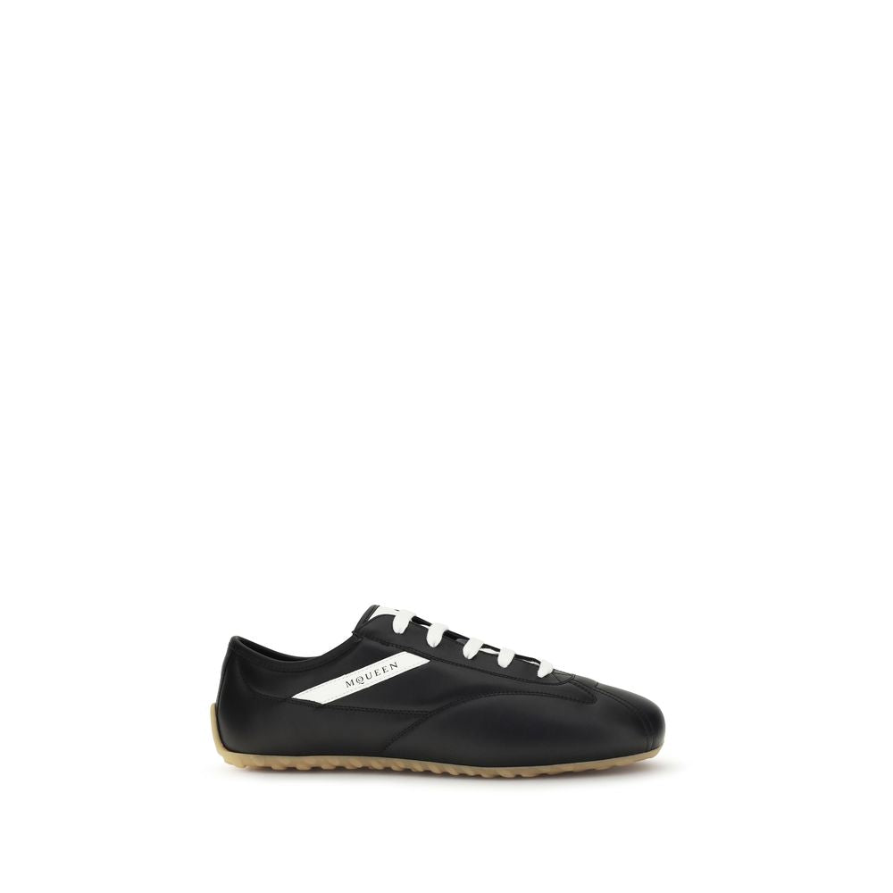 Alexander McQueen Black Calf Leather Bos Taurus Low Top Men's Sneakers