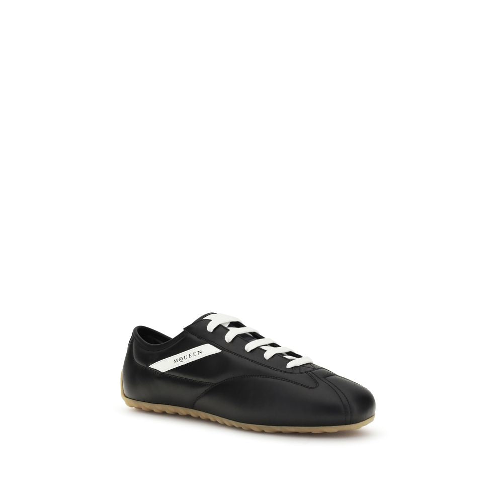 Alexander McQueen Black Calf Leather Bos Taurus Low Top Men's Sneakers