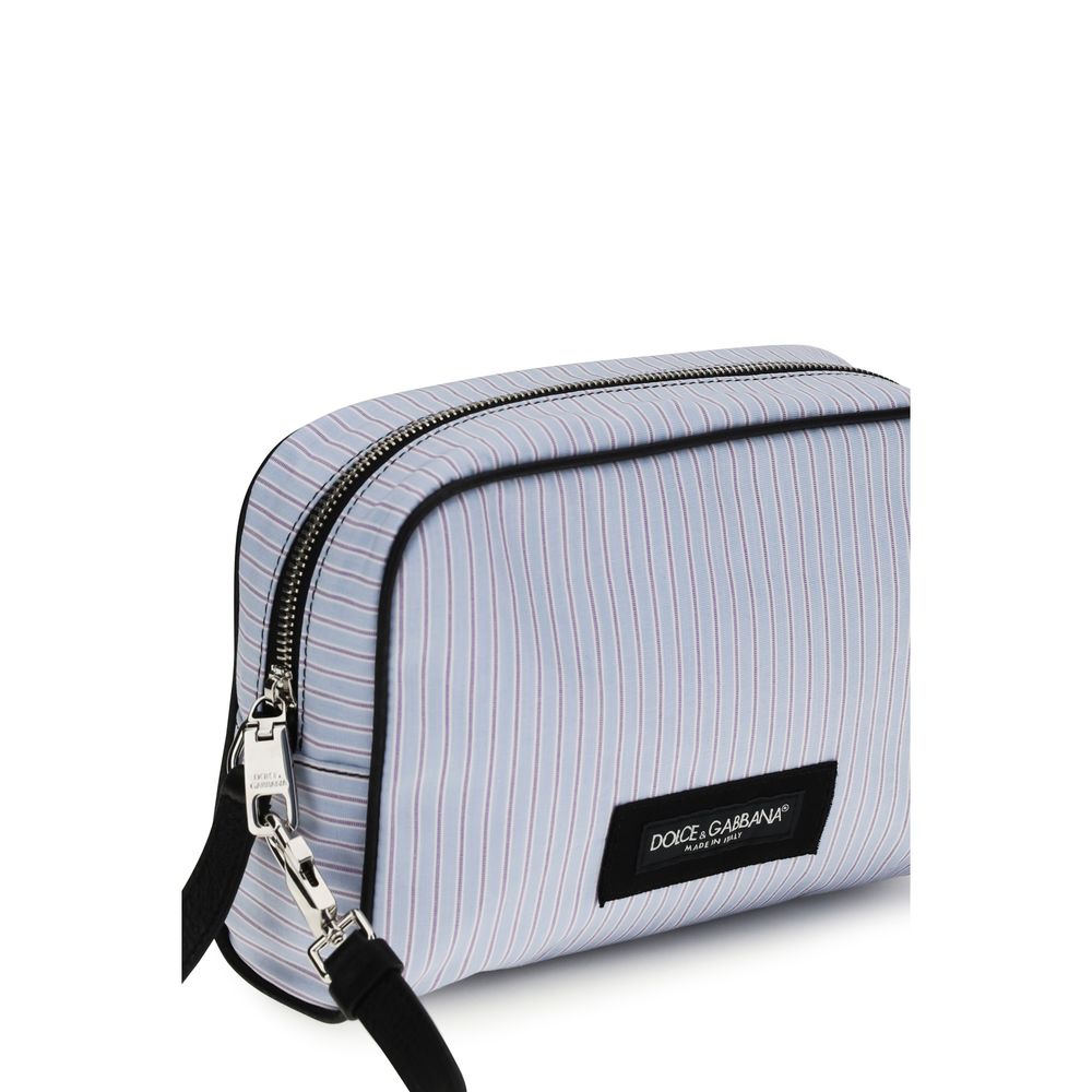 Dolce & Gabbana Blue Cotton Men's Handbag