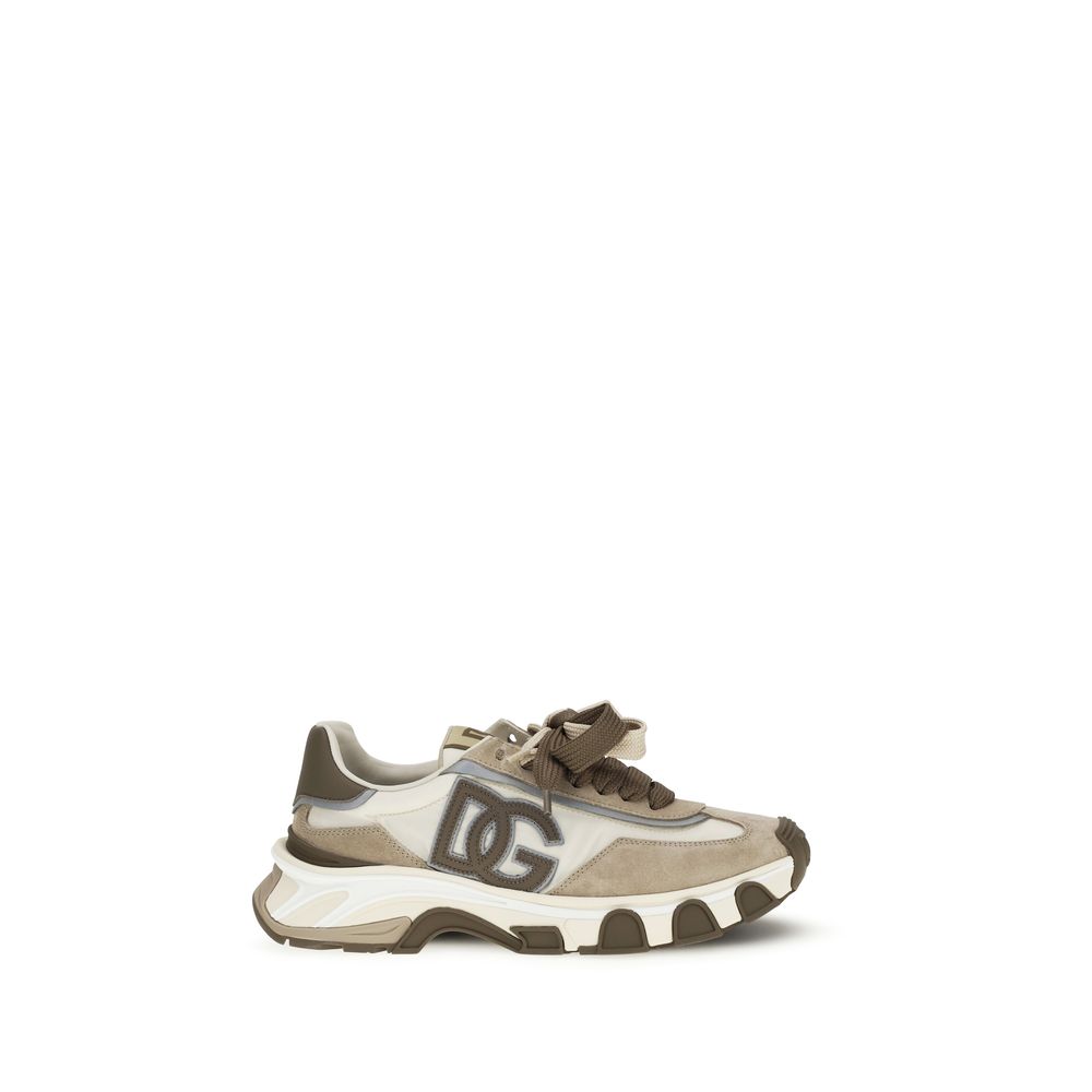 Dolce & Gabbana Multicolor Calf Leather Bos Taurus Athletic Men's Sneakers