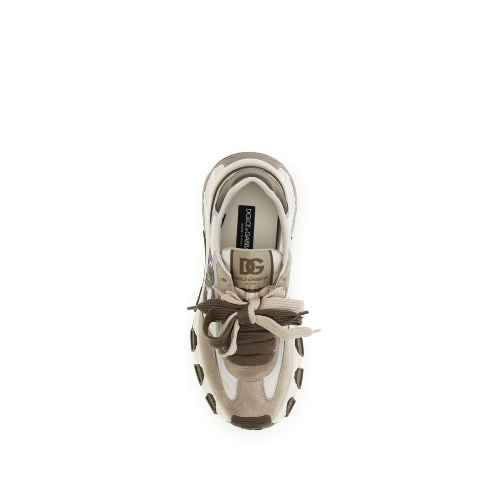 Dolce & Gabbana Multicolor Calf Leather Bos Taurus Athletic Men's Sneakers