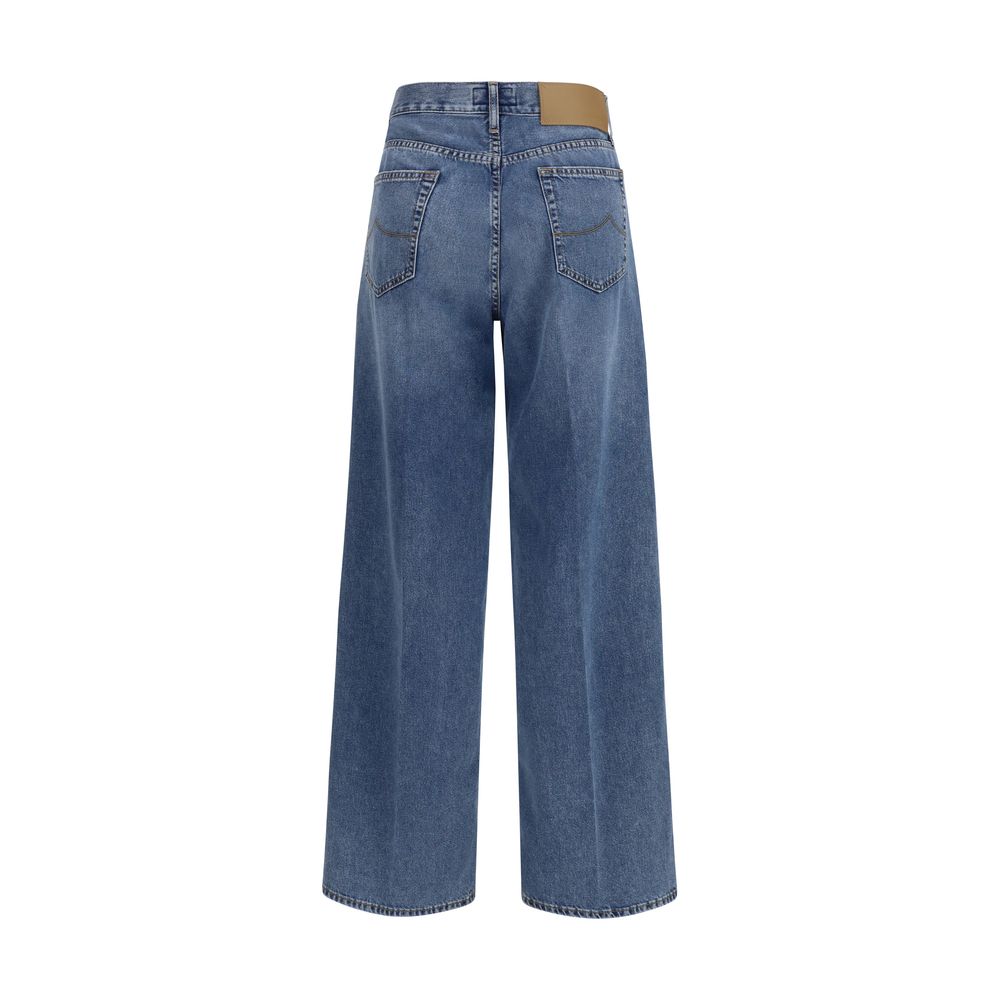 Jacob Cohen Blue Cotton Relaxed Fit Women's Jeans
