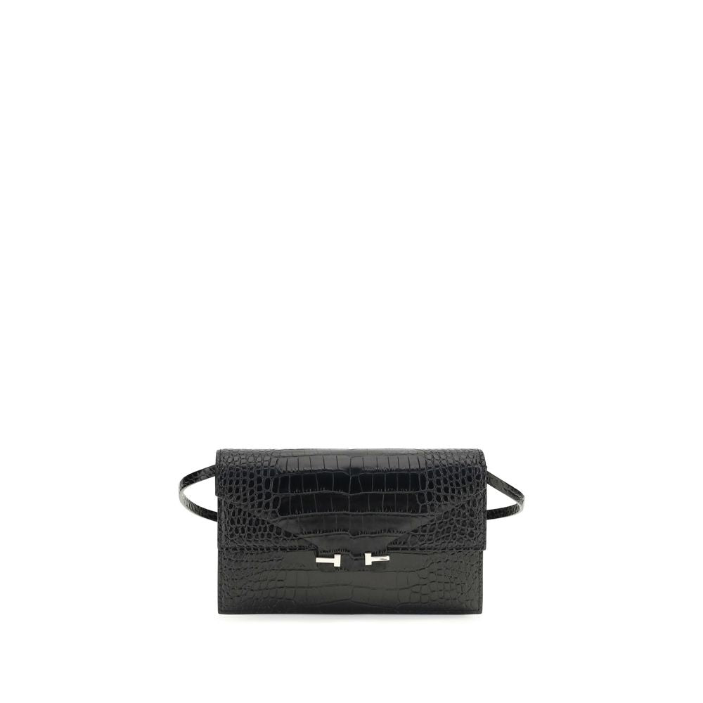 Tom Ford Black Calf Leather Bos Taurus Shoulder Women's Bag