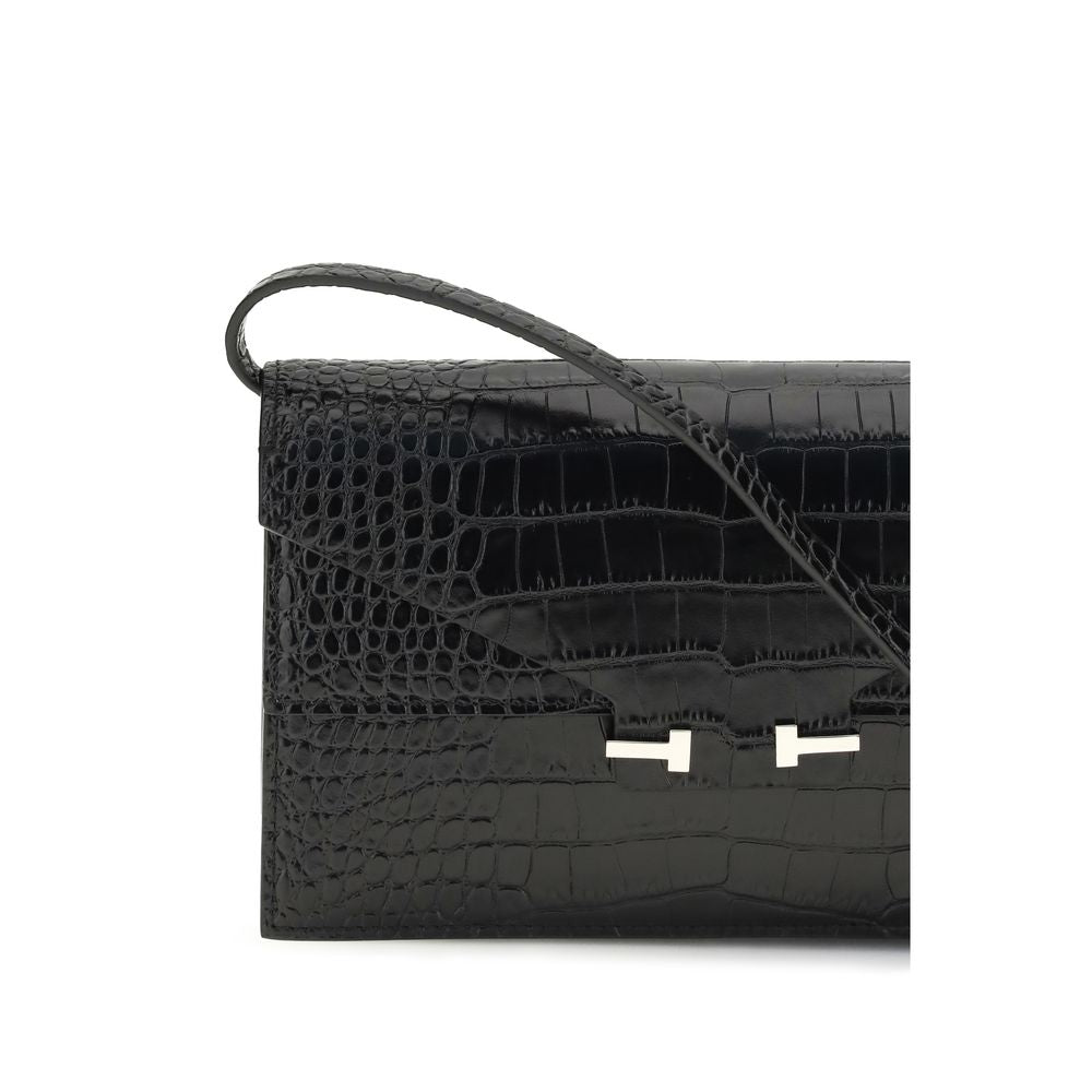 Tom Ford Black Calf Leather Bos Taurus Shoulder Women's Bag