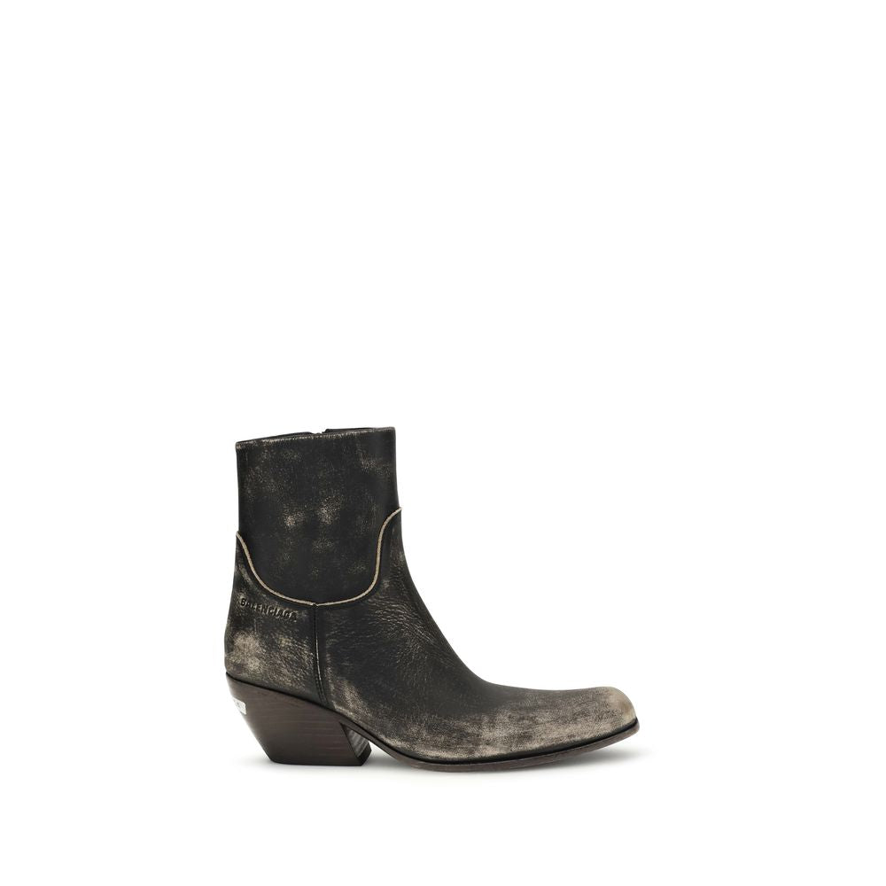 Balenciaga Black Calf Leather Bos Taurus Ankle Women's Boots