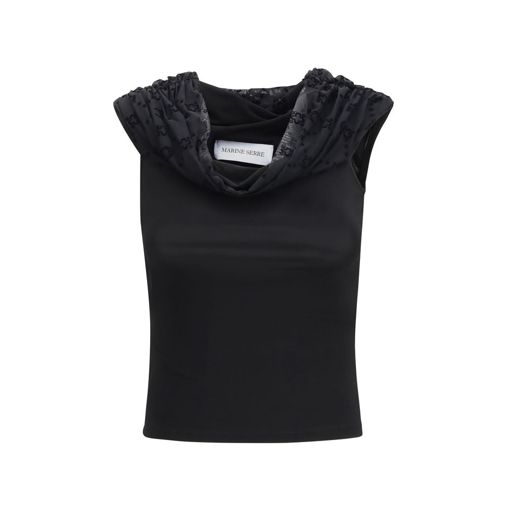 Marine Serre Black Viscose Women's Shirt