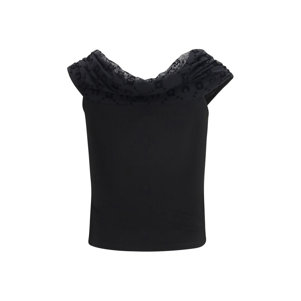 Marine Serre Black Viscose Women's Shirt