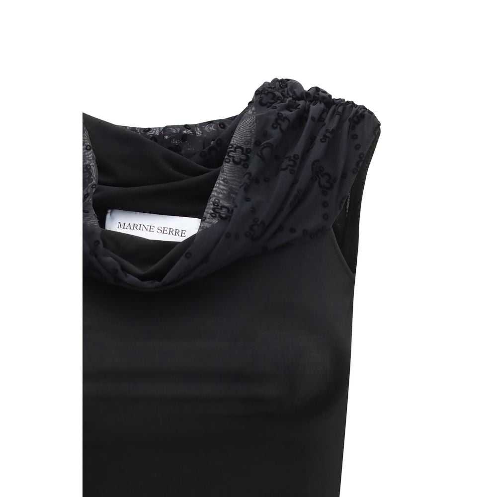 Marine Serre Black Viscose Women's Shirt