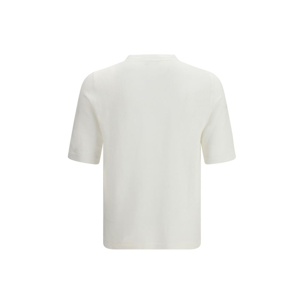 Lardini White Linen Men's T-Shirt