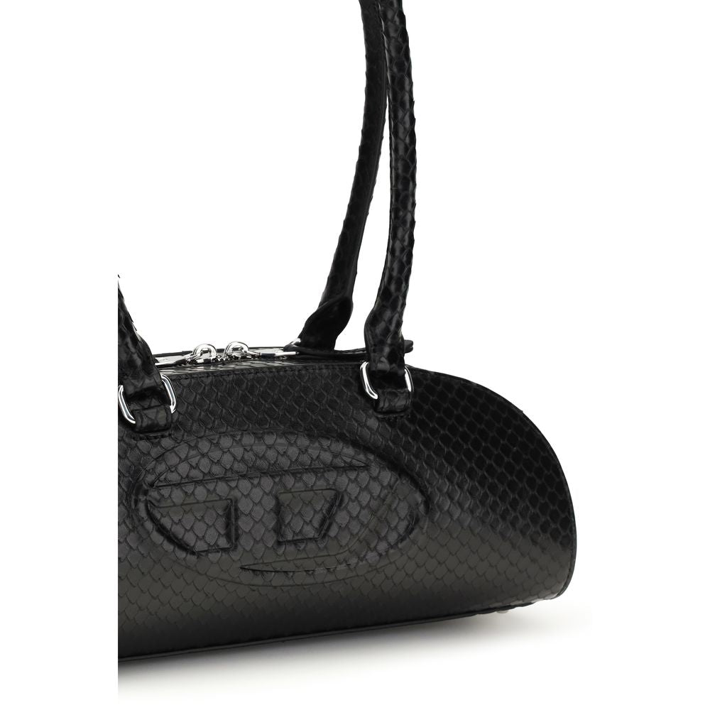 Diesel Black Calf Leather Bos Taurus Shoulder Women's Bag