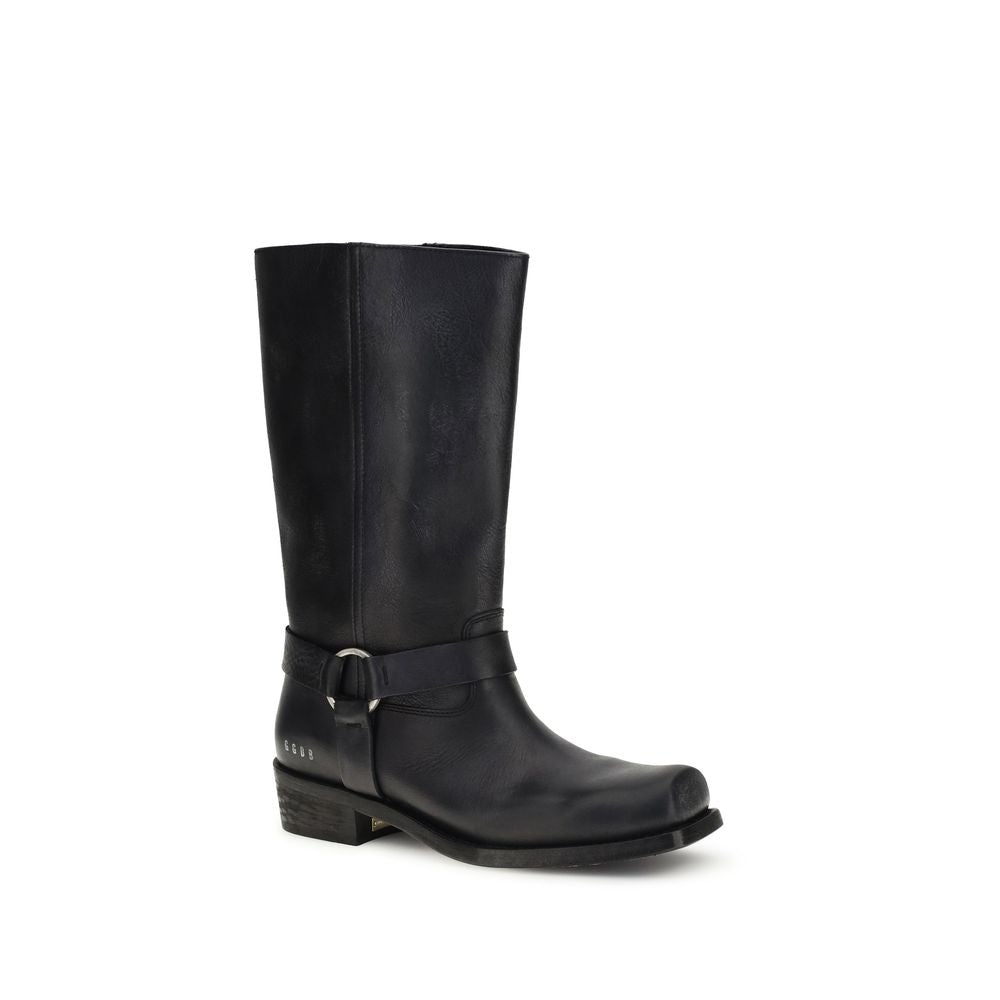 Golden Goose Black Calf Leather Bos Taurus Ankle Women's Boots