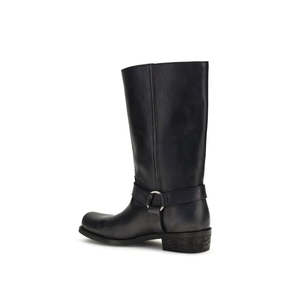 Golden Goose Black Calf Leather Bos Taurus Ankle Women's Boots