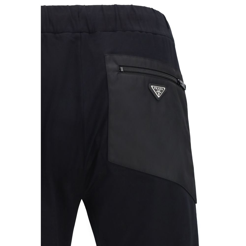 Prada Black Nylon Athletic Men's Pants