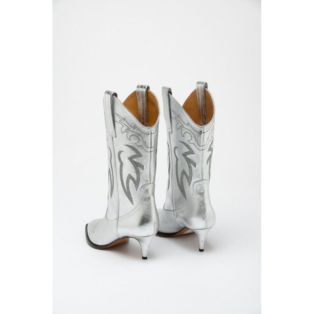 Moschino Multicolor Viscose High Heel Women's Boots